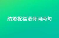结婚祝福语诗词两句合集38句精选