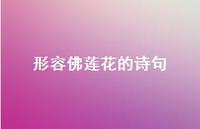 形容佛莲花的诗句(精选62句) 形容佛莲花的诗句(精选62句)