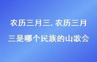 农历三月三是哪个民族的山歌会【100句文案精选】