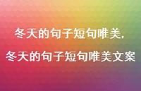 冬天的句子短句唯美文案【精品文案100句】