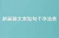赵丽颖文案短句干净治好【100句精选短句合集】 赵丽颖文案短句干净治好【100句精选短句合集】