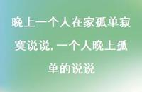 一个人晚上孤单的说说(100句)