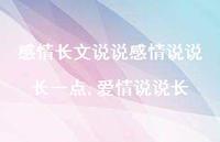 爱情说说长(100句)