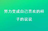 努力变成自己喜欢的样子的说说45句汇总 努力变成自己喜欢的样子的说说45句汇总