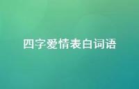 四字爱情表白词语71句汇总