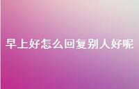 早上好怎么回复别人好呢54句汇总 早上好怎么回复别人好呢54句汇总
