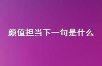 颜值担当下一句是什么52句汇总