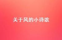 关于风的小诗歌(精选41句) 关于风的小诗歌(精选41句)