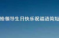 给领导生日快乐祝福语简短合集54句精选