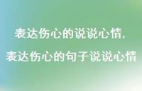 表达伤心的句子说说心情(100句)