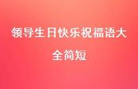 领导生日快乐祝福语大全简短合集55句精选