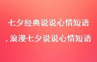 浪漫七夕说说心情短语【100句文案】