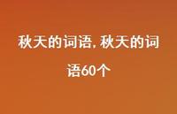 秋天的词语60个【100句文案精选】