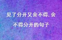舍不得分开的句子(100句)
