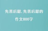 先苦后甜的作文800字【精品文案100句】