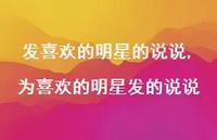 为喜欢的明星发的说说(100句)