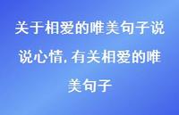有关相爱的唯美句子【精选100句】