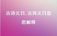 古诗元日意思解释【100句文案精选】