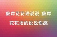 彼岸花花语的说说伤感(100句) 彼岸花花语的说说伤感(100句)