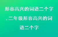 二年级形容高兴的词语二个字【精品文案100句】 二年级形容高兴的词语二个字【精品文案100句】