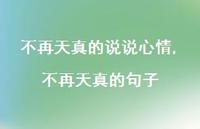不再天真的句子【100句文案】 不再天真的句子【100句文案】