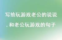 和老公玩游戏的句子(100句) 和老公玩游戏的句子(100句)