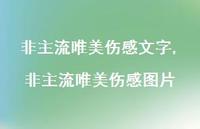 非主流唯美伤感图片【精品文案100句】