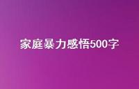 家庭暴力感悟500字45句汇总 家庭暴力感悟500字45句汇总