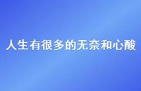 人生有很多的无奈和心酸38句汇总 人生有很多的无奈和心酸38句汇总