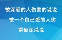 被一个自己爱的人伤得最深说说(100句) 被一个自己爱的人伤得最深说说(100句)