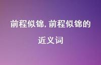 前程似锦的近义词【精品文案100句】 前程似锦的近义词【精品文案100句】