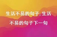 生活不易的句子下一句【100句文案精选】