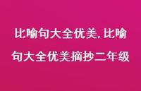 比喻句大全优美摘抄二年级【100句文案精选】 比喻句大全优美摘抄二年级【100句文案精选】