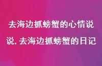 去海边抓螃蟹的日记(100句)