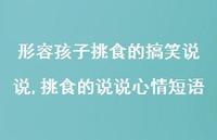 挑食的说说心情短语(100句)
