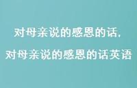 对母亲说的感恩的话英语【100句文案精选】