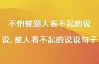 被人看不起的说说句子【100句文案】 被人看不起的说说句子【100句文案】