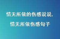 情无所依伤感句子【精选100句】 情无所依伤感句子【精选100句】
