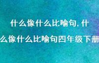 什么像什么比喻句四年级下册【100句文案精选】 什么像什么比喻句四年级下册【100句文案精选】