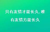 唯有友情方能长久【100句文案】