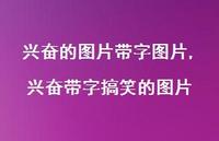 兴奋带字搞笑的图片(100句)