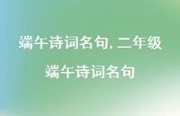 二年级端午诗词名句【精品文案100句】