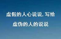 写给虚伪的人的说说(100句)