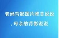 母亲的背影说说【100句文案】 母亲的背影说说【100句文案】