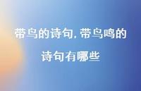 带鸟鸣的诗句有哪些【精品文案100句】