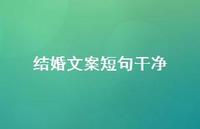 结婚文案短句干净【100句精选短句合集】