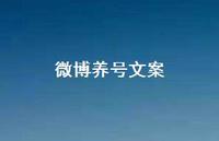 微博养号文案51句汇总