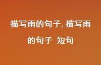描写雨的句子 短句【100句文案精选】 描写雨的句子 短句【100句文案精选】
