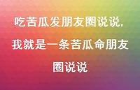 我就是一条苦瓜命朋友圈说说【100句文案】 我就是一条苦瓜命朋友圈说说【100句文案】