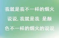 我就是我 是颜色不一样的烟火的说说【精选100句】 我就是我 是颜色不一样的烟火的说说【精选100句】